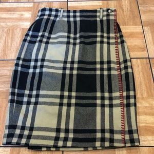 Breeches Plaid Wool Skirt
